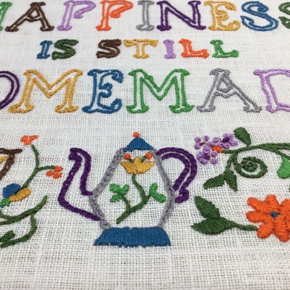 Completed~Crewel Embroidery~Happiness Homemade~ - Picture 6 of 8